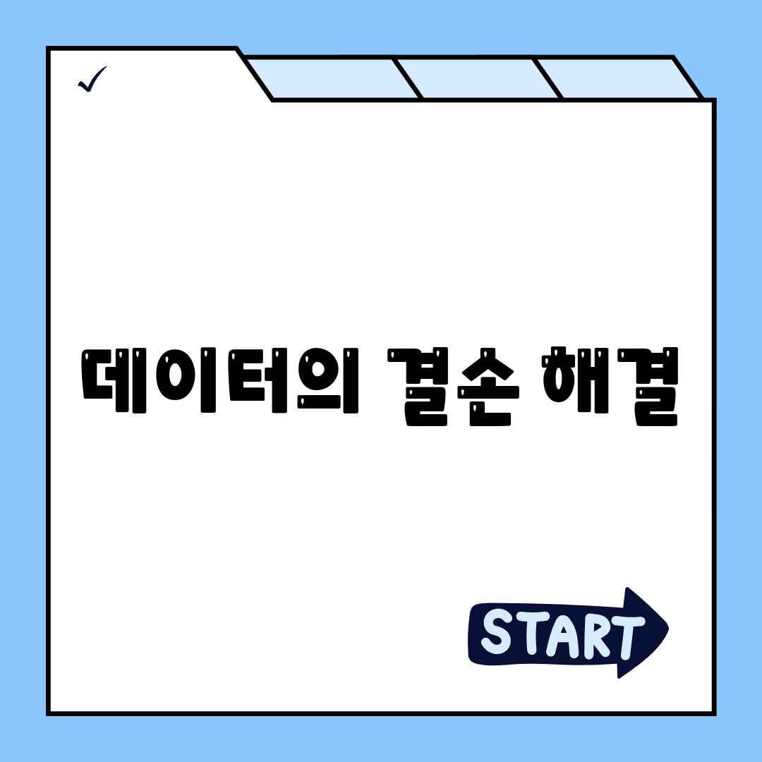 데이터의 결손 해결