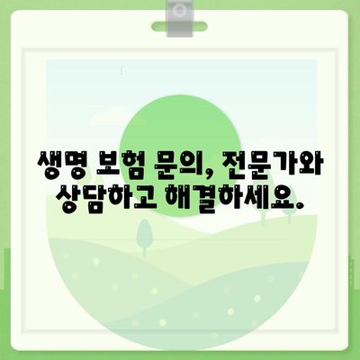 생명 보험 문의| 나에게 맞는 보장 찾기 | 보험 비교, 가입, 추천, 전문가 상담