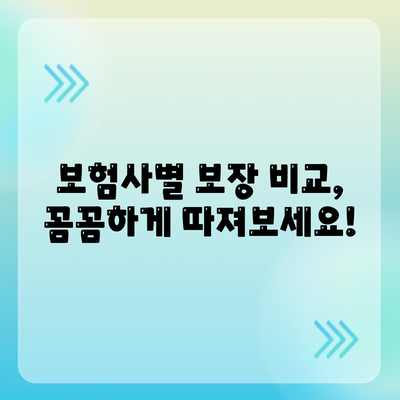 나에게 맞는 생명 보험 찾기| 보험사 비교 가이드 | 생명 보험, 보험료 비교, 보장 분석, 추천