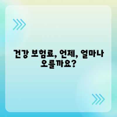 건강 보험료, 얼마나 내야 할까요? | 건강 보험료 계산, 보험료 인상, 건강 보험료 조회