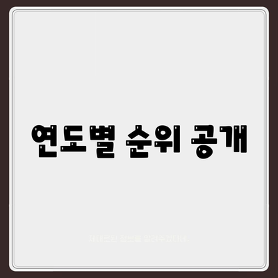 연도별 순위 공개