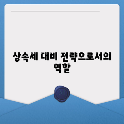 상속세 대비 전략으로서의 역할