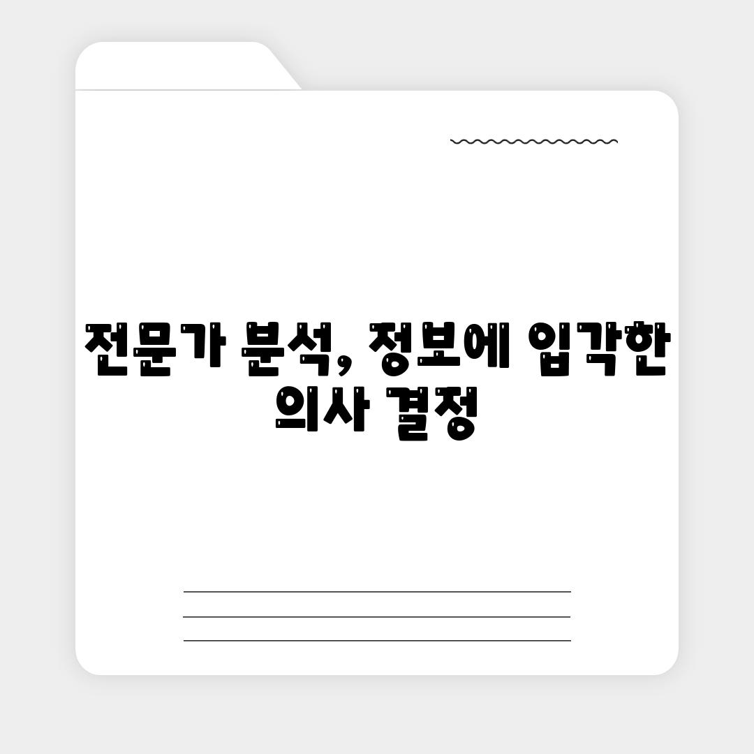 전문가 분석, 정보에 입각한 의사 결정