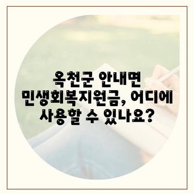 충청북도 옥천군 안내면 민생회복지원금 | 신청 | 신청방법 | 대상 | 지급일 | 사용처 | 전국민 | 이재명 | 2024