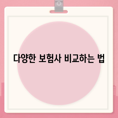 당뇨보장보험 꼼꼼히 비교 후 가입하는 5가지 필수 팁 | 보험, 당뇨, 비교, 가입 가이드