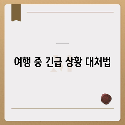 외국 여행 전에 보험 문의하기 | 여행자 보험 체크리스트와 필수 팁