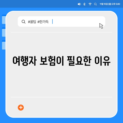 외국 여행 전에 보험 문의하기 | 여행자 보험 체크리스트와 필수 팁