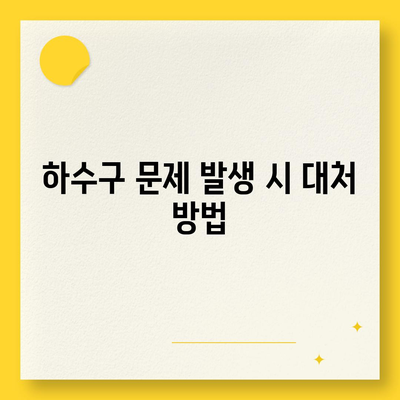 하수구 문제 및 배상책임보험 해결법 | 하수구, 보험, 문제 해결 팁