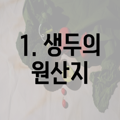 1. 생두의 원산지