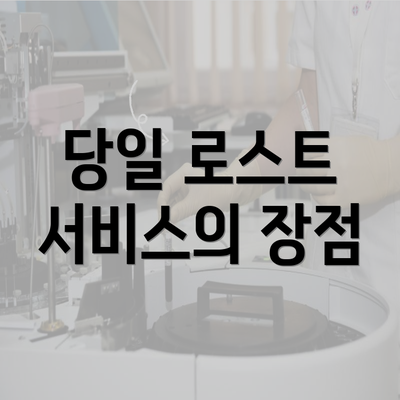 당일 로스트 서비스의 장점