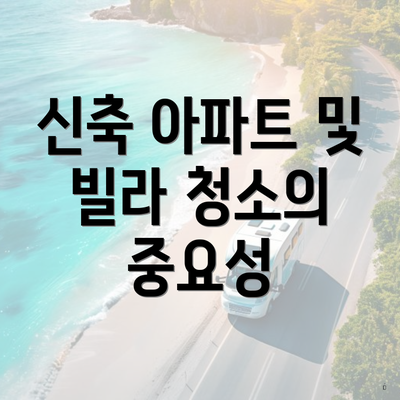 신축 아파트 및 빌라 청소의 중요성