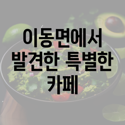 이동면에서 발견한 특별한 카페