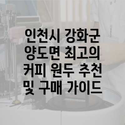 인천시 강화군 양도면 최고의 커피 원두 추천 및 구매 가이드