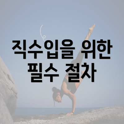 직수입을 위한 필수 절차