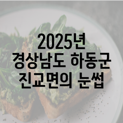 2025년 경상남도 하동군 진교면의 눈썹