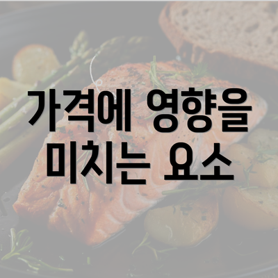 가격에 영향을 미치는 요소