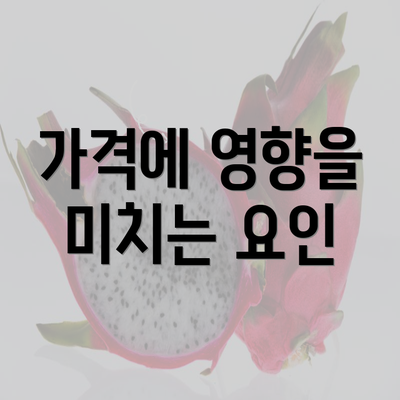 가격에 영향을 미치는 요인