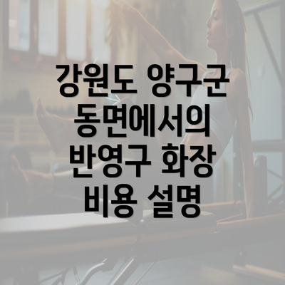 강원도 양구군 동면에서의 반영구 화장 비용 설명