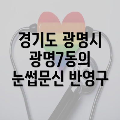 경기도 광명시 광명7동의 눈썹문신 반영구