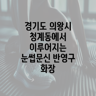 경기도 의왕시 청계동에서 이루어지는 눈썹문신 반영구 화장