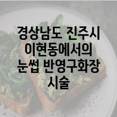 경상남도 진주시 이현동에서의 눈썹 반영구화장 시술