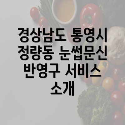 경상남도 통영시 정량동 눈썹문신 반영구 서비스 소개