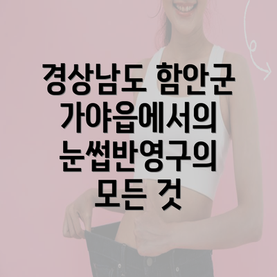 경상남도 함안군 가야읍에서의 눈썹반영구의 모든 것