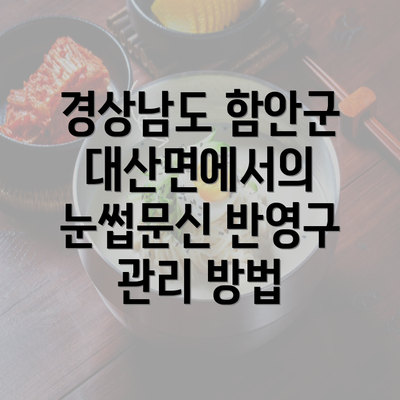 경상남도 함안군 대산면에서의 눈썹문신 반영구 관리 방법