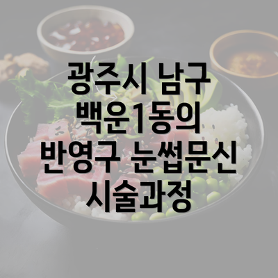 광주시 남구 백운1동의 반영구 눈썹문신 시술과정