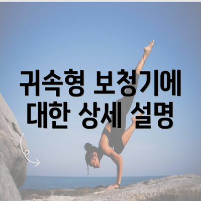 귀속형 보청기에 대한 상세 설명