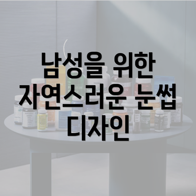 남성을 위한 자연스러운 눈썹 디자인