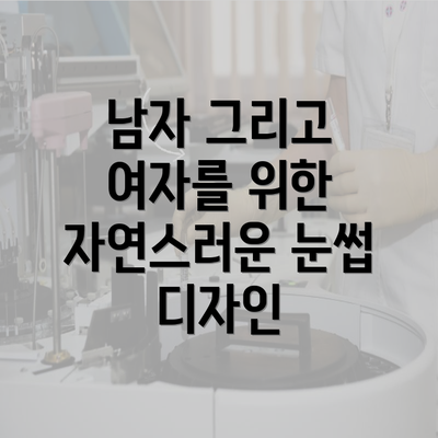 남자 그리고 여자를 위한 자연스러운 눈썹 디자인