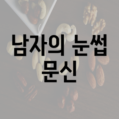 남자의 눈썹 문신