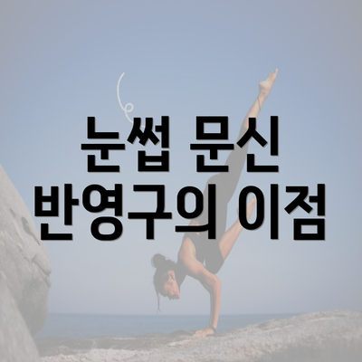 눈썹 문신 반영구의 이점