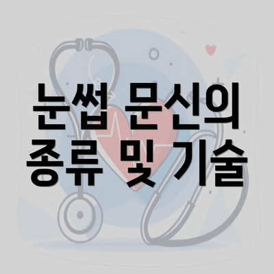 눈썹 문신의 종류 및 기술