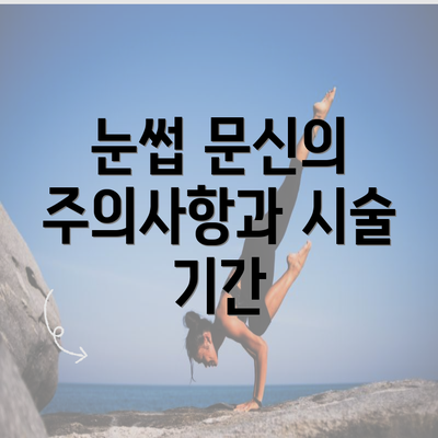 눈썹 문신의 주의사항과 시술 기간