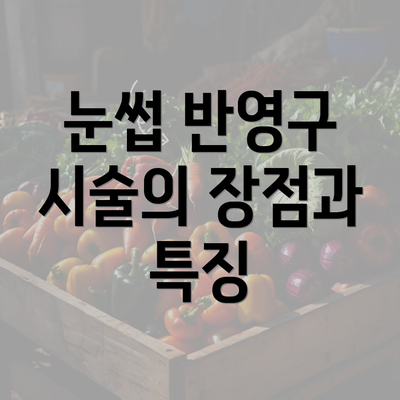 눈썹 반영구 시술의 장점과 특징