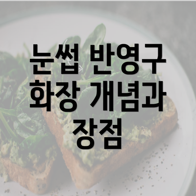 눈썹 반영구 화장 개념과 장점