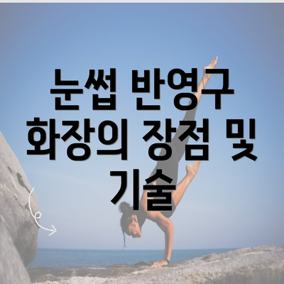 눈썹 반영구 화장의 장점 및 기술