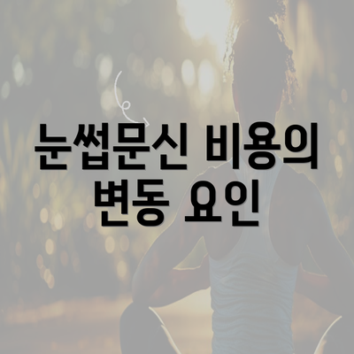 눈썹문신 비용의 변동 요인