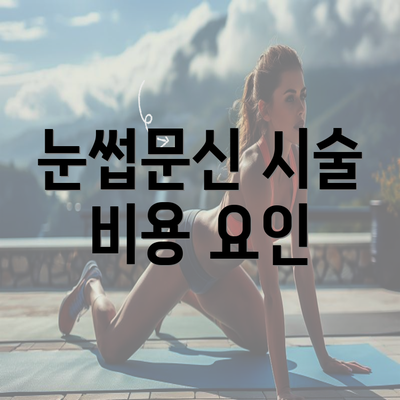 눈썹문신 시술 비용 요인