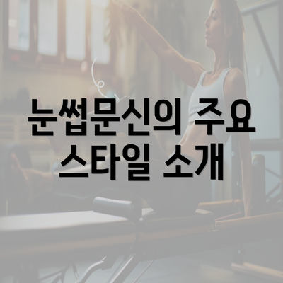 눈썹문신의 주요 스타일 소개