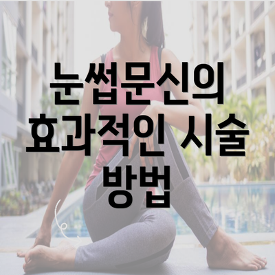 눈썹문신의 효과적인 시술 방법