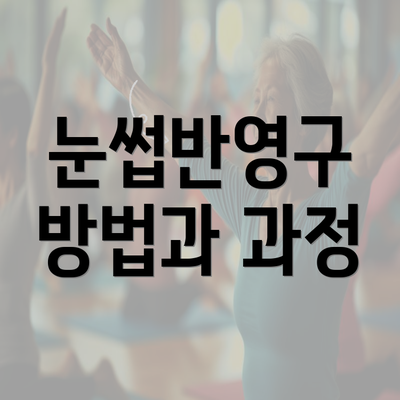 눈썹반영구 방법과 과정