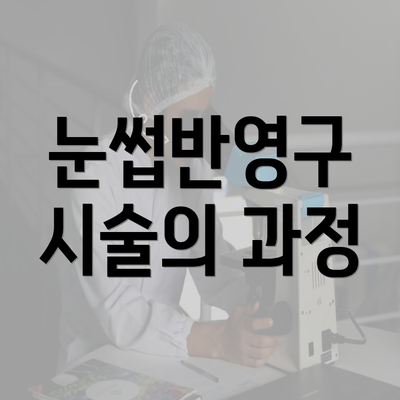 눈썹반영구 시술의 과정