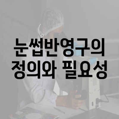 눈썹반영구의 정의와 필요성