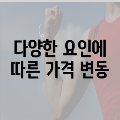 다양한 요인에 따른 가격 변동