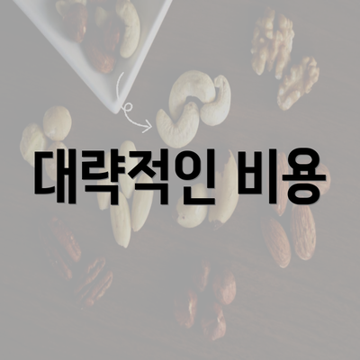 대략적인 비용