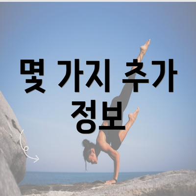 몇 가지 추가 정보