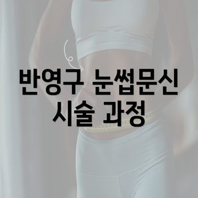 반영구 눈썹문신 시술 과정